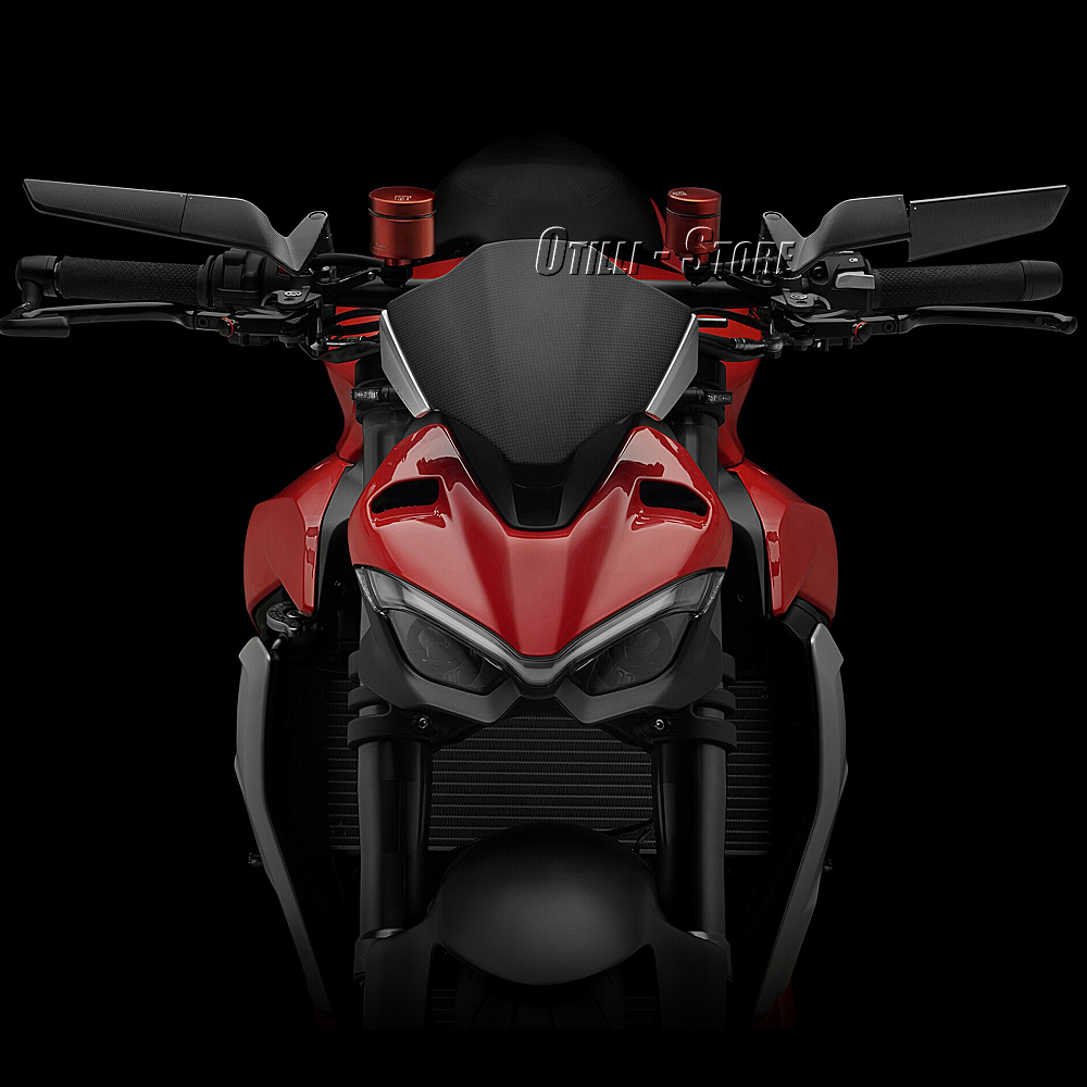 Specchietti retrovisori moto universali in alluminio CNC specchio antiriflesso blu per Ducati Streetfighter V4 S V4S STREETFIGHTER V2