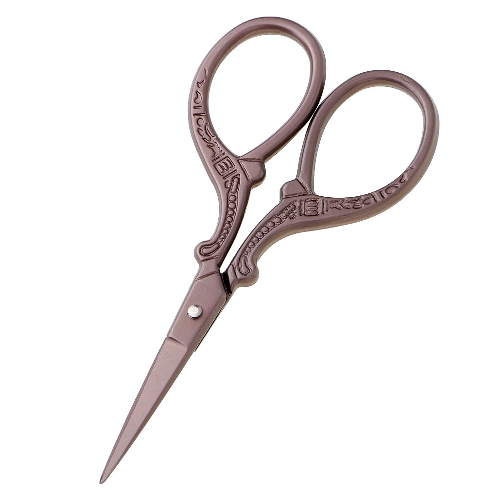 1 Piece Retro Embroidery Sewing Tailoring Scissor For Dressmaking Fabric Cutting: Red Bronze