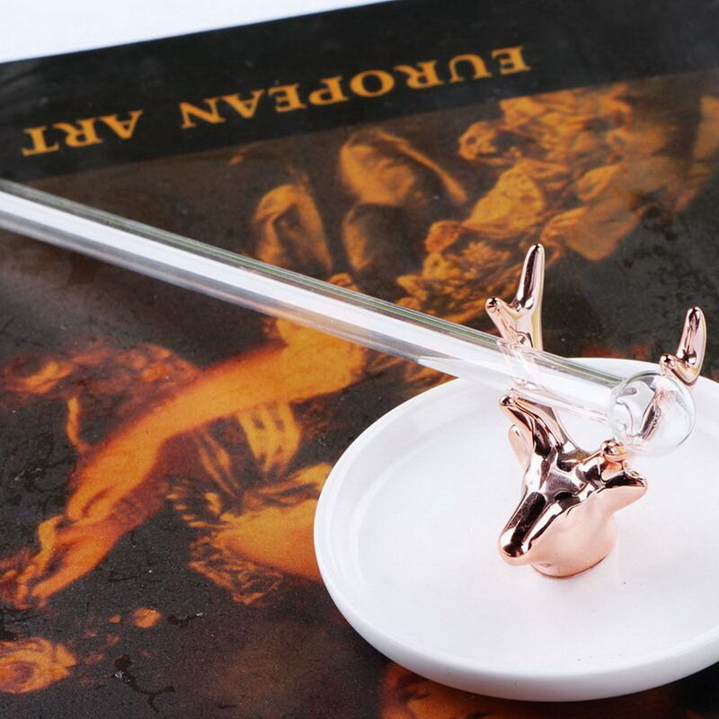 Colorful Glass Straws Reusable Party Smoothie Drinking Straws For Milkshake Juice Heat resistant Household Drinks Thick Straws: A