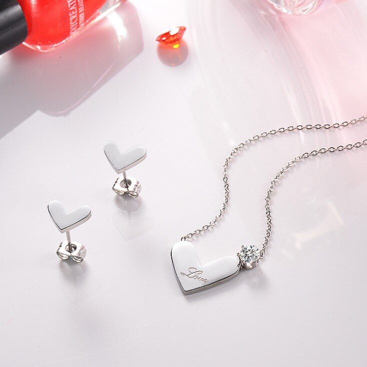 jewelry jewelry set, jewelry set Love Heart Honey Earring Necklace Beauty Women NCC171