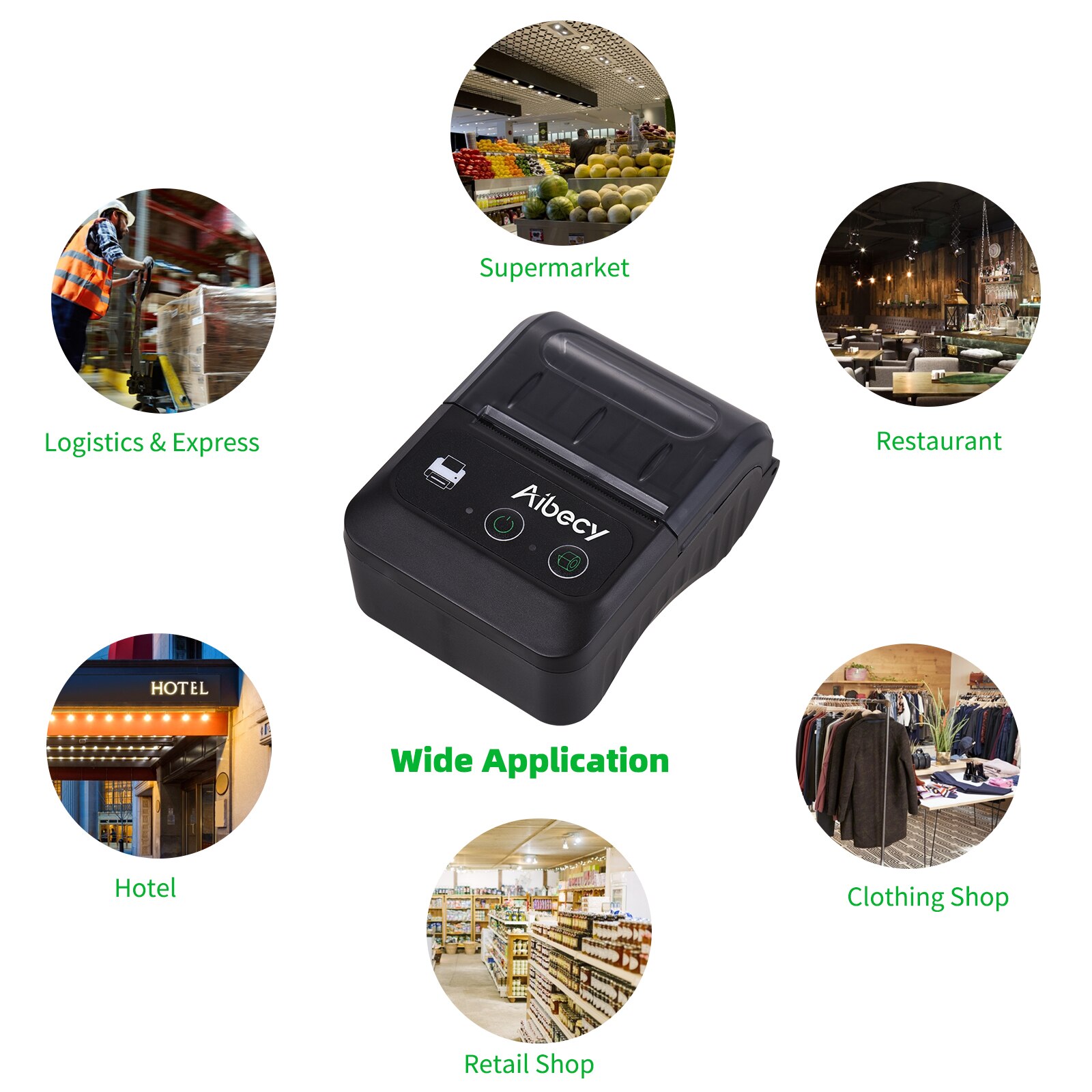 label printer printer sticker machine Draagbare Mini Draadloze Bt 58Mm 2 Inch Thermische Printer Usb Bill Pos Mobiele Printer Commando Voor Restaurant Retail winkel