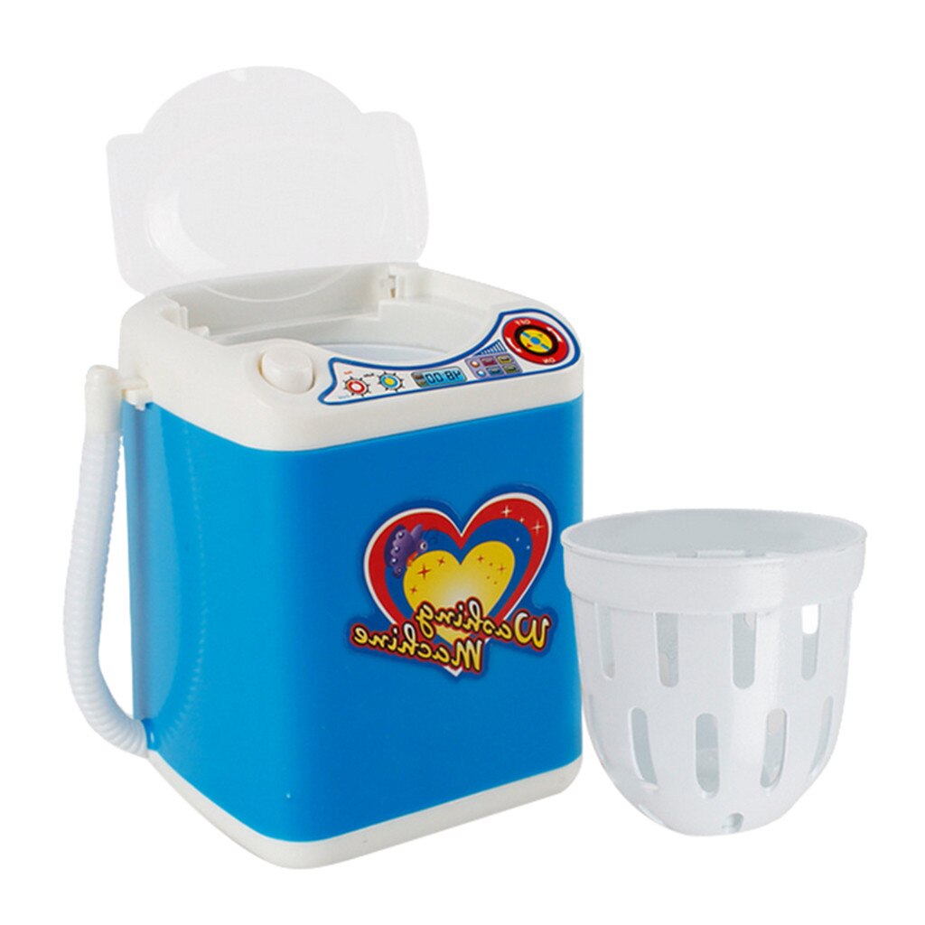 Mini Electric Washing Machine Toy Makeup Brushes Cleaning Dehydration Spin Dryer Have washing and drying function mini size Toy: Default Title