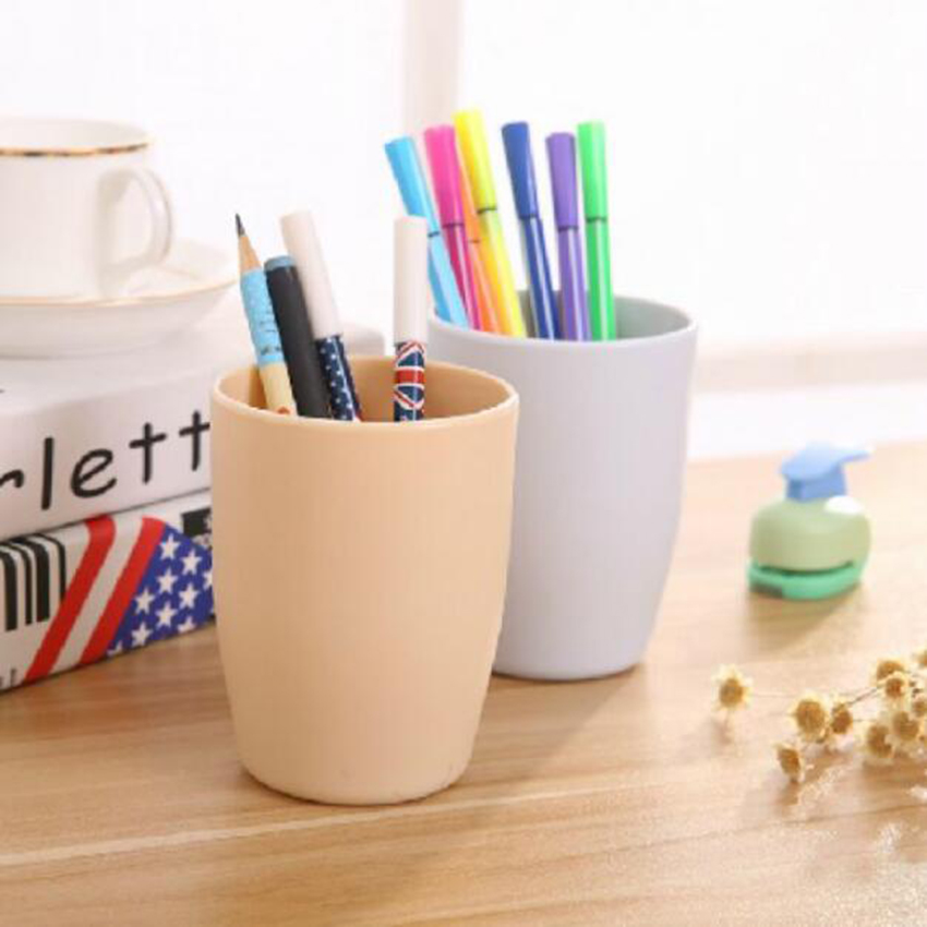 1PCS Eco-vriendelijke Japanse stijl Dikke Circulaire Cups Tandenborstelhouder Cup PP Spoelen Cup Wassen Tand Mok Badkamer Sets
