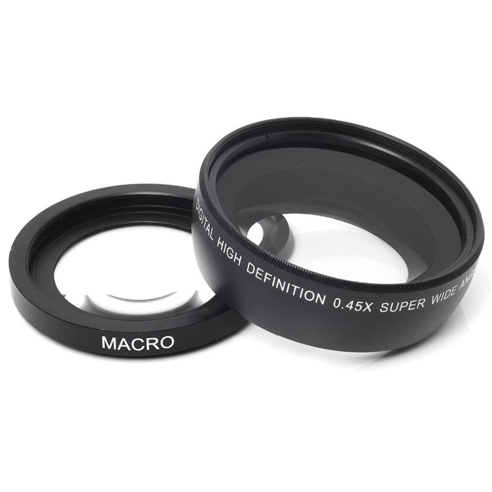 Wide-Angle Lens With Macro Optical Glass Lenses 0.45X 46 49 52 55 58 mm Lens Accessory High Definition
