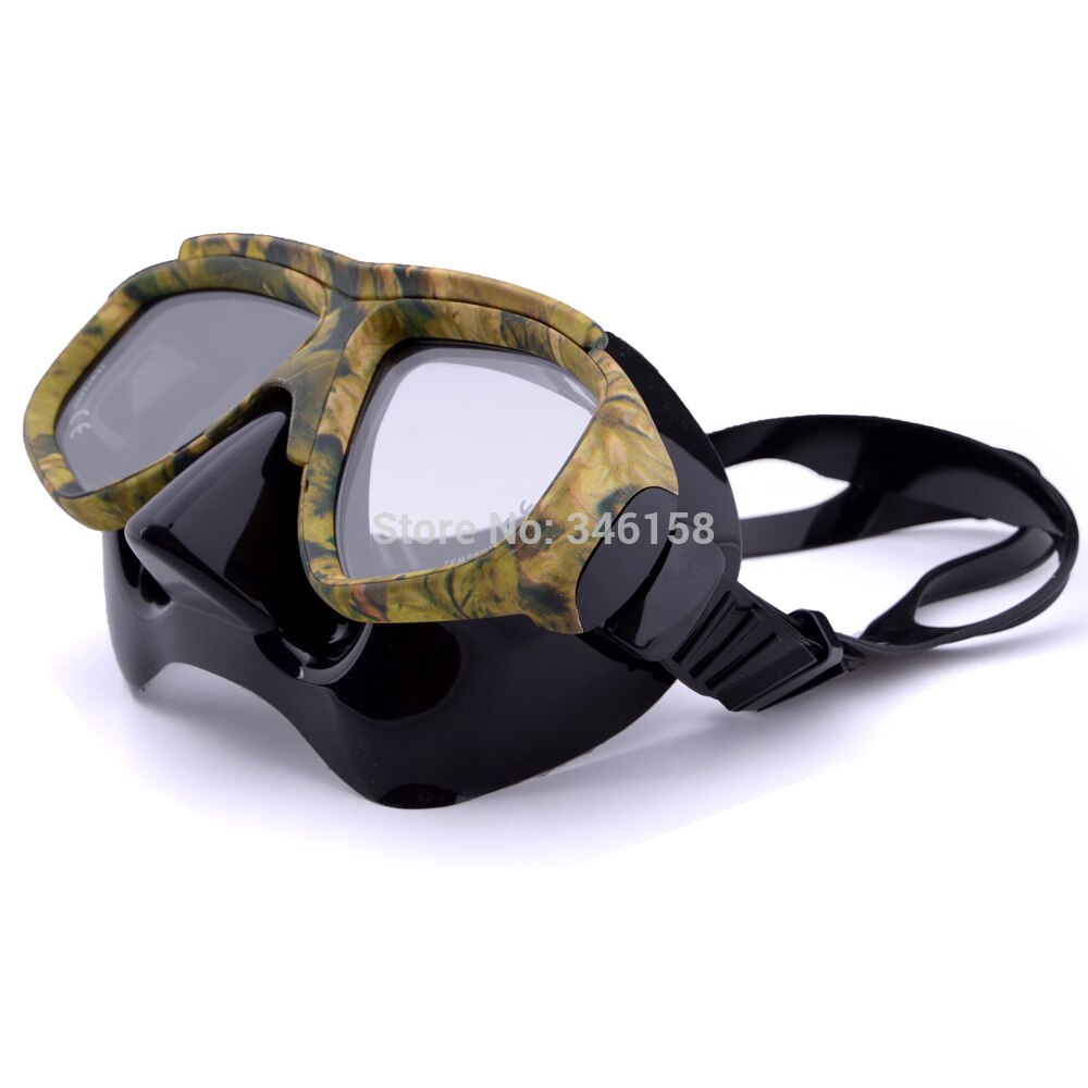 Máscara de buceo para miopía, máscara de camuflaje antiniebla para equipo de pesca submarina, máscara de natación, lentes de visión corta