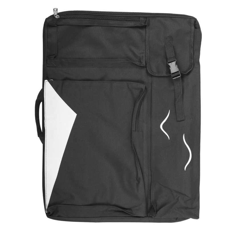Sac de dessin d'art sac fourre-tout multifonction sac de planche à dessin sac à dos de planche à croquis pratique à transporter beau et généreux pour: Black