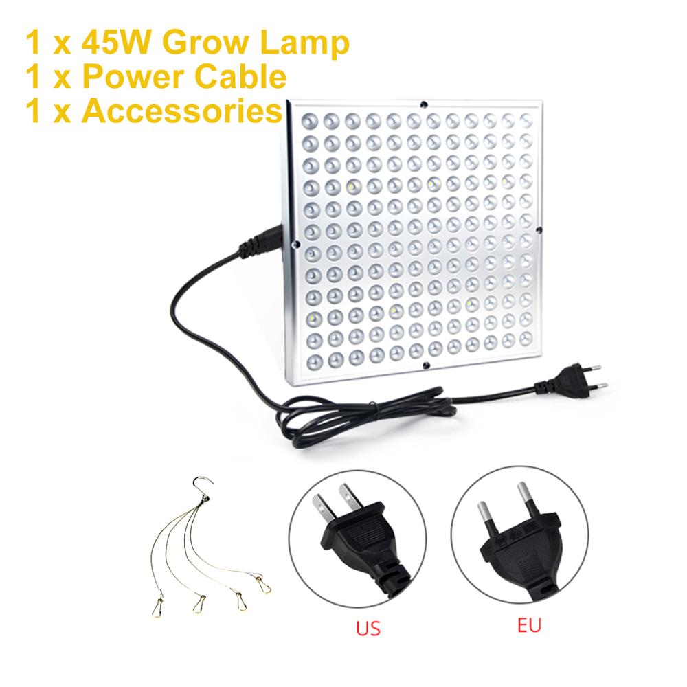 5W 25W 45W Growing Lamp LED Plant Growth Light Full Spectrum Plant Grow Light Lighting Phytolamps For Plants Flowers Cultivation: 1PCS 45W Lamp / 220V EU Plug