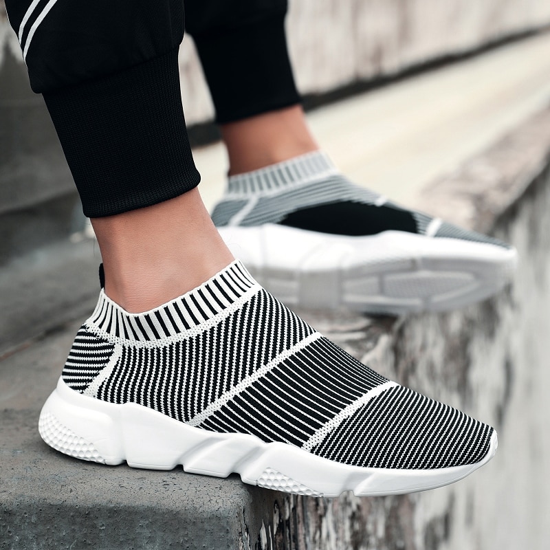 Arrivals Men's Brand Casual Shoes Trend Socks Shoes Male Adult High Top Sneakers Slip-on Shoe Man Spring Summer