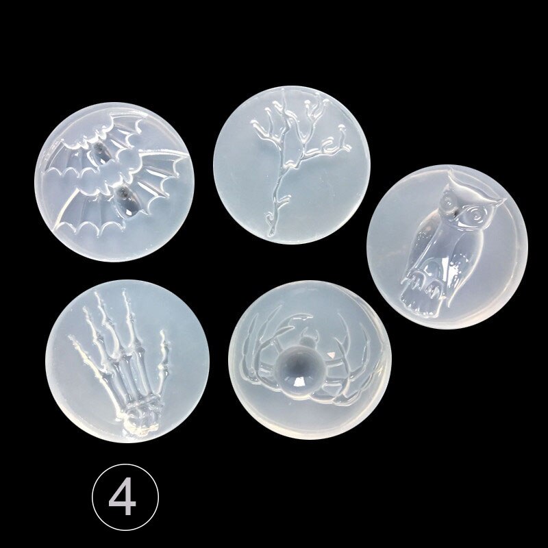 Moule en résine liquide UV pour bijoux, 1 pièce, moule en résine liquide pour la fabrication de chauve-souris, hibou, araignée, Animal, breloques à assembler soi-même: Bone