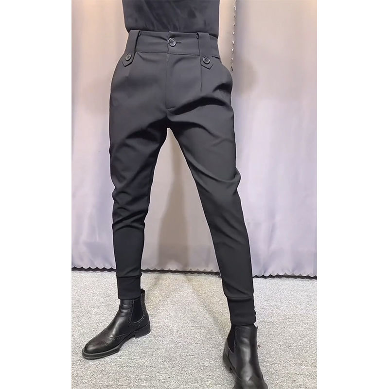 Spring Summer Men Suit Pants Casual Business Pants Men Slim Fit Ankle Length Office Trousers Men Dress Pants F51