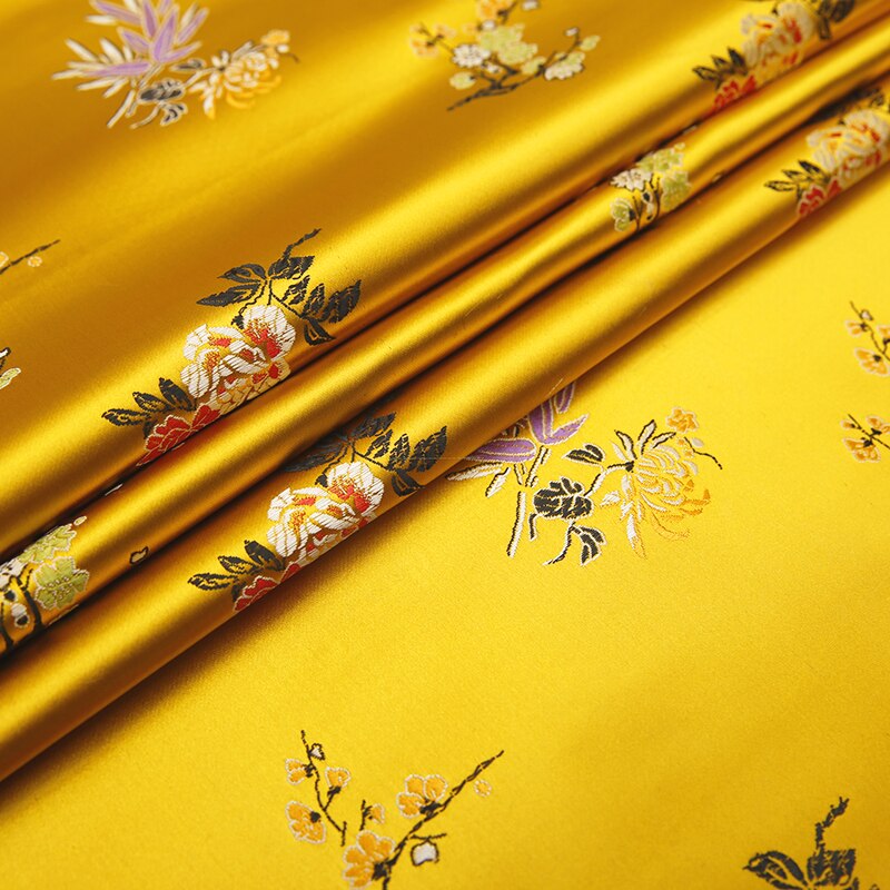 Tissu à fleurs de , brocart de soie, matériel de couture pour robes/vêtements, bricolage: 6