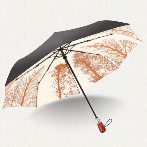 Automatische Sonnenschirm Uv Schutz Traditionellen Holz Griff Regenschirm Malerei Stoff Sonnenschirm Paraguas Frauen Regenschirm AB50UB: Style16-auto