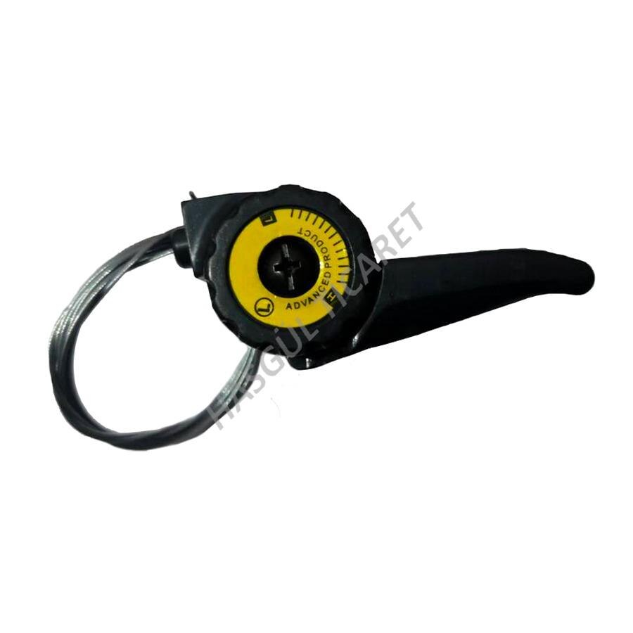 Hsgl bicycle thumb push 3x5/6/7 speed gear lever kit white cable speed gear lever set white cable speed road mountain bike gear lever set