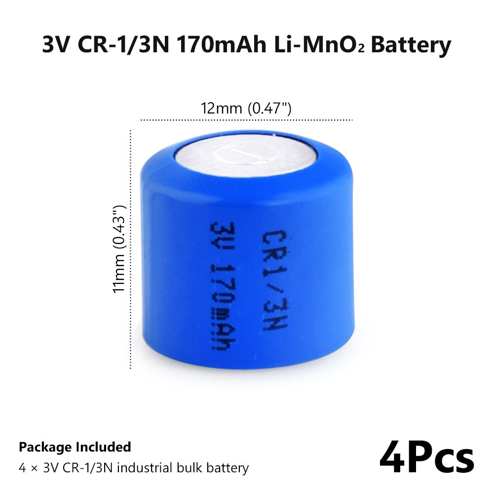 1-12 Pièces CR1/3N DL1/3N 3V batterie Au Lithium primaire DL1/3N CR1/3 1/3N CR13N 13N CR13 pour Caméra Bouton De Localisation LiMnO2 batteries: 4pcs