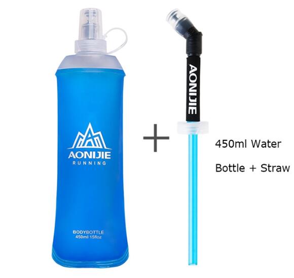 AONIJIE – bouteille d&#39;eau repliable sans BPA, 450ML ou 500ML, gourde pour le sport, bouteille d&#39;eau douce, bouilloire, Pack d&#39;hydratation, pour la vessie: 450ml 1