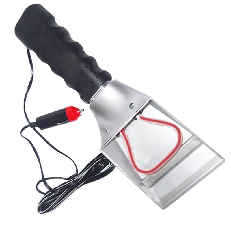 12V Heatable Car Ice Scraper Electric Heating Ice Shovel Windshield Snow Removal Shovel for Car SUV Truck