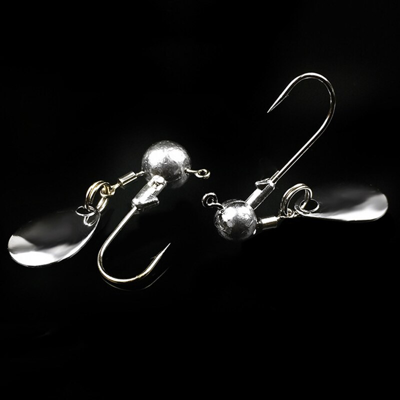 5 stks/partij Sharped Crank Lood Jig Hoofd Haak 2g/4g Jigging Aas Haak Voor Zachte lokken Met Lepel Spinner Vissen Pesca