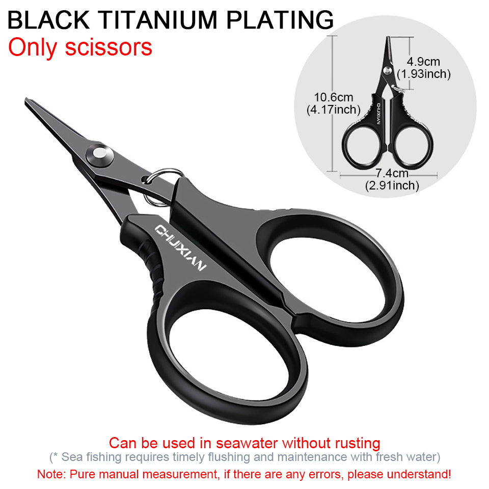 1 st liten fiskesax linskärare skärande fiskebeten fisketång sax med förlorat rep fiskeredskap: Orange