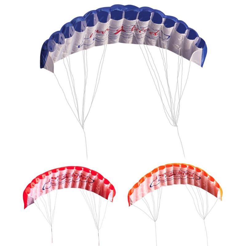 Outdoor Fun Sports Power Dual Line Stunt Parafoil Parachute Rainbow Sports Beach Kite For Beginner
