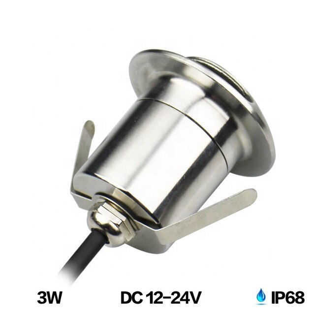 DC 12V/24V 304 Stainless Steel IP68 3w Waterproof One Two Four Side View Mini LED Inground Light underground led light