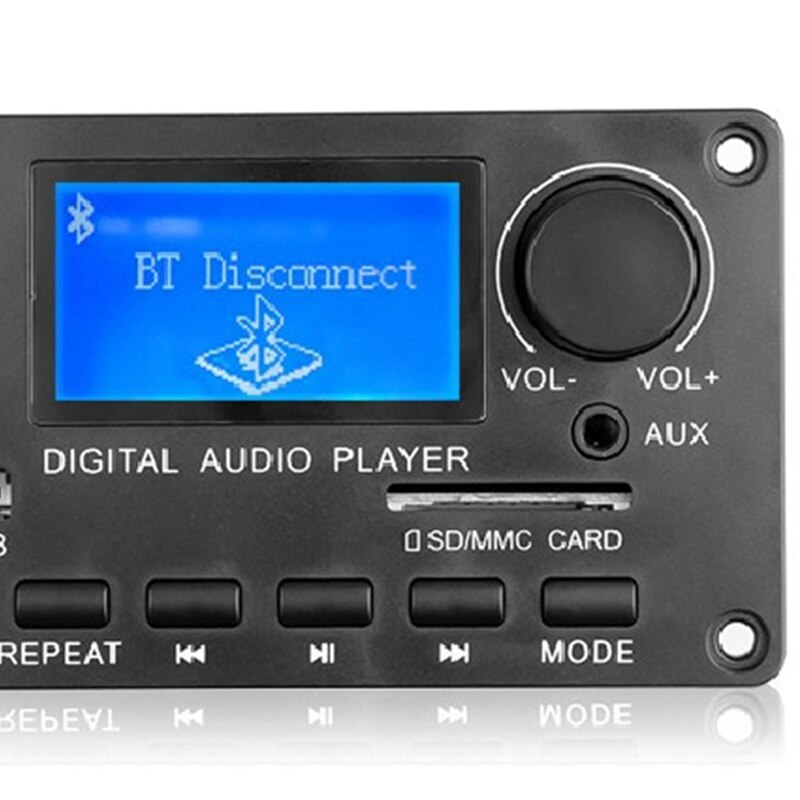MP3 Decoder Board Audio DAC USB Player WMA WAV FLAC APE Hifi Lossless Decoding With LCD Lyrics Display Recording TF FM