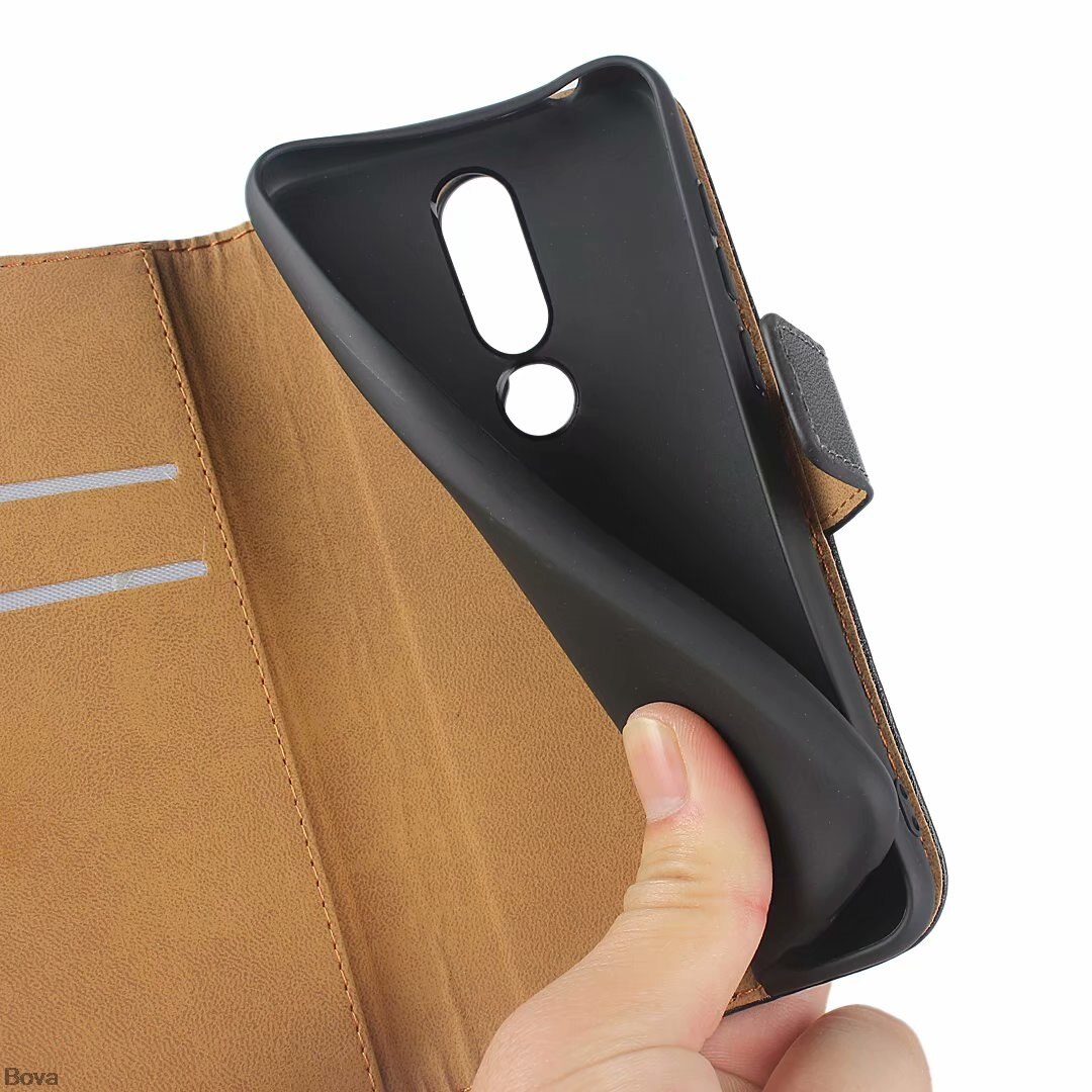 Prämie Leder kippen-Startseite Luxus Brieftasche Telefon fallen für Nokia 5,1 Plus/für Nokia X5 karte Halfter Halfter telefon Hülse GG