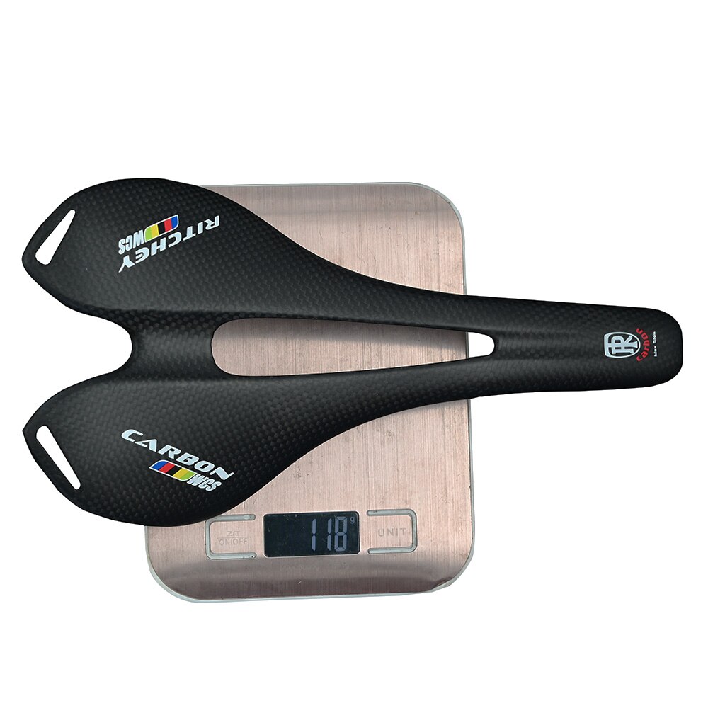 Selle Ultra légère en fibre de carbone 3k pour vélo de route et de montagne, 115g