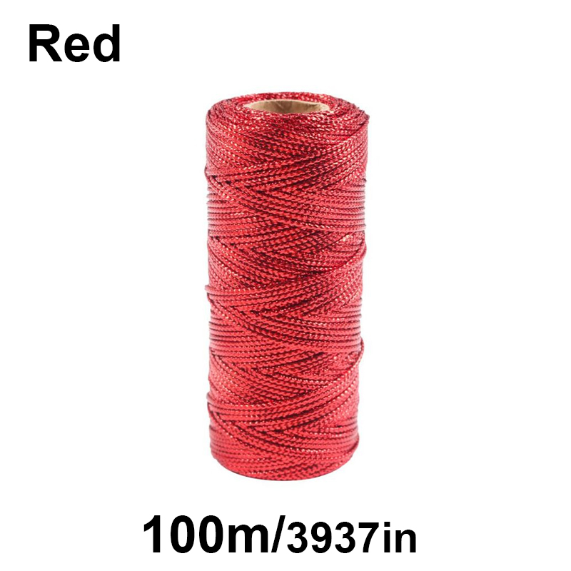 Makramé Tråd 1.5mm 100M - Flettet polyester tau til DIY Håndverk, Søm, Dekorasjon: Antikk kobber