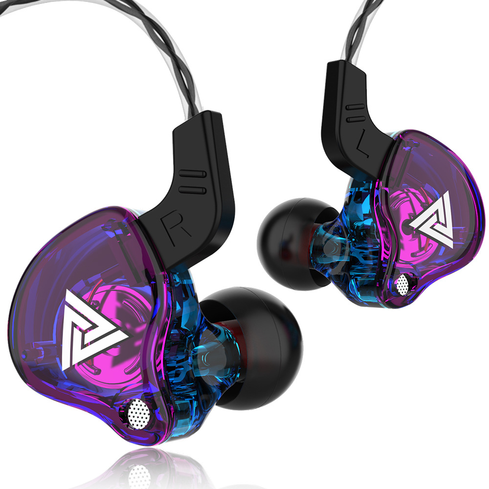 Original QKZ AK6 Copper Driver HiFi Wired Earphone Race Sport Headphone Bass Stereo Headset Music Earbuds 3.5MM In Ear With Mic: Blue