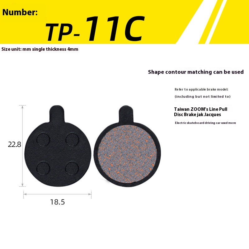 1 par de pastillas de freno de disco hidráulico de bicicleta semimetálica, piezas de bicicleta de montaña MTB, pastilla de freno de disco de resina para BB5 M355 M446: Castaño