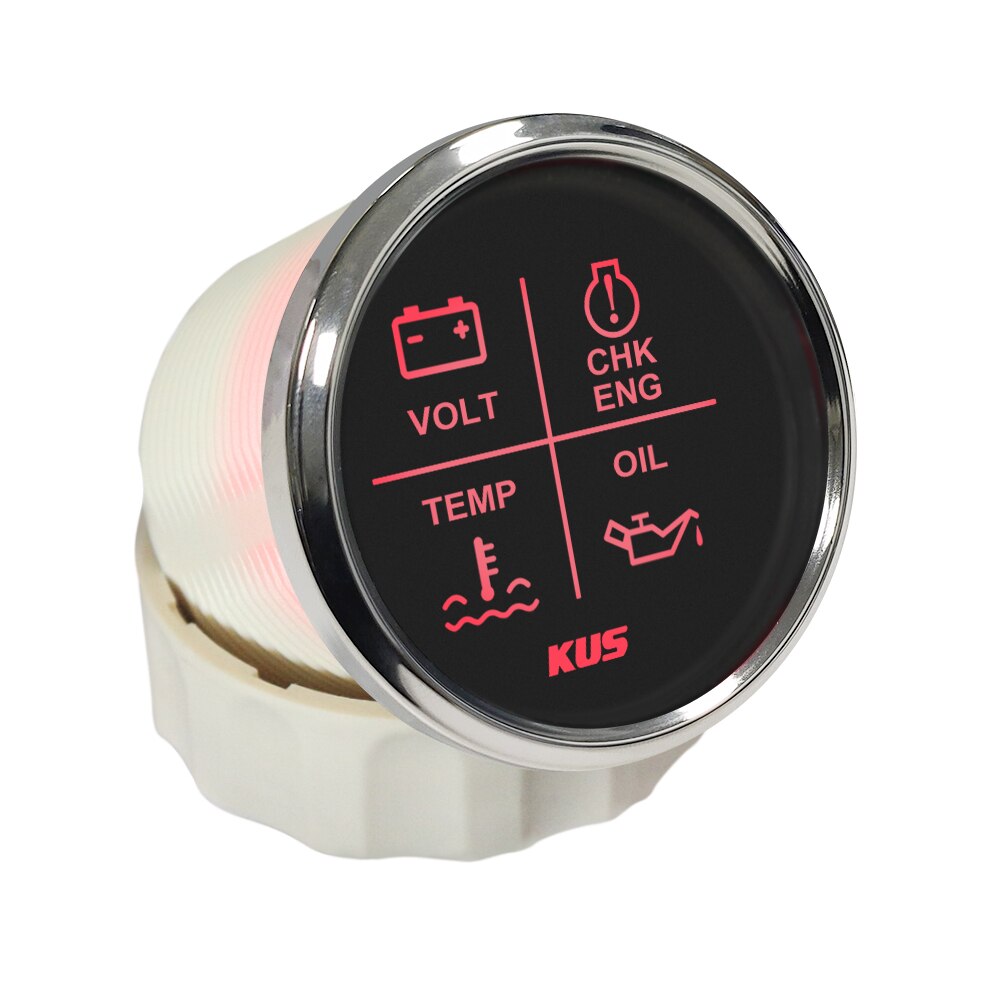 KUS – jauge d&#39;alarme de moteur 52mm, 4led, pour voiture et bateau