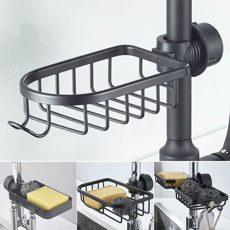 Badkamerplank aluminium enkellaags douchestang shampoo zeep opbergrek waterkraan verstelbare afvoermand keukenaccessoires