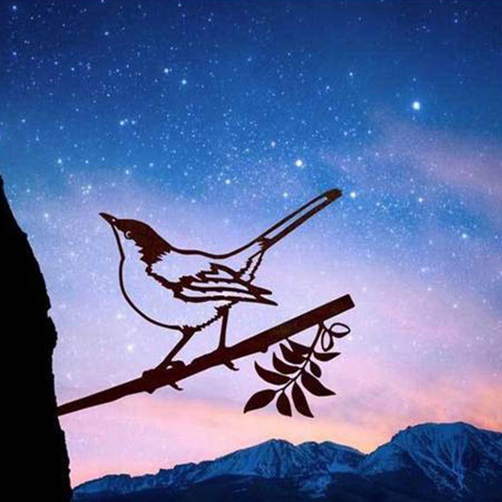 Takorautatonttu metalli lintu kolibri aita koriste varpunen robin puutarha asetettu metalli lintu kyltti kotiin vartteet