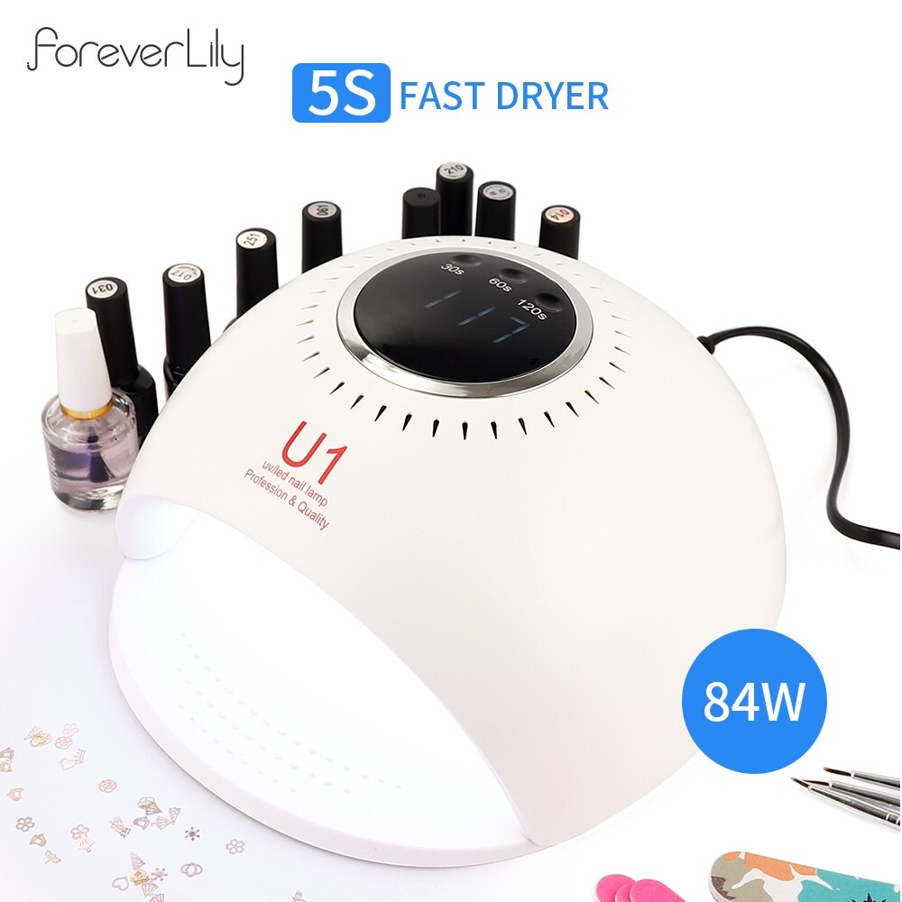 84W Nagel Droger Uv Led Nail Lamp 42 Led Lampen Gel Polish Curing Lamp Met 30 S/60 s/120 S Timer Lcd Display Nagels Droger Manicure