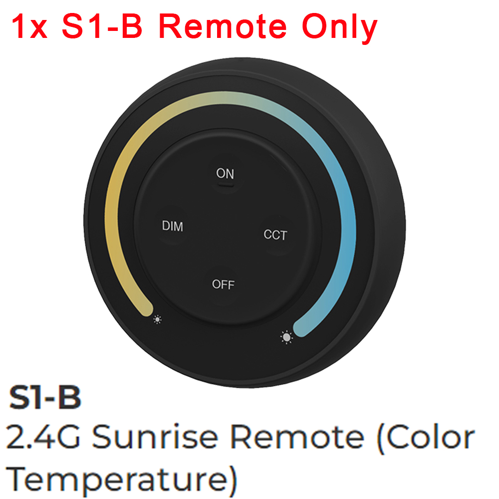 MiLight 2.4G Wireless Dimmer Remote FUT006 FUT007 FUT094 S1-W S1-B S1W+ C1 C3 Y1 Y2 K0 K1 K2 K3 K2S K3S for MiBoxer CCT LED Lamp: Wathet