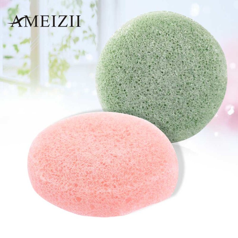 Konjac Sponge For Washing Face Round Facial Cleansing Exfoliator Bathing Puff Cleanser Tool Wash Flutter Fiber Face Puff TSLM1