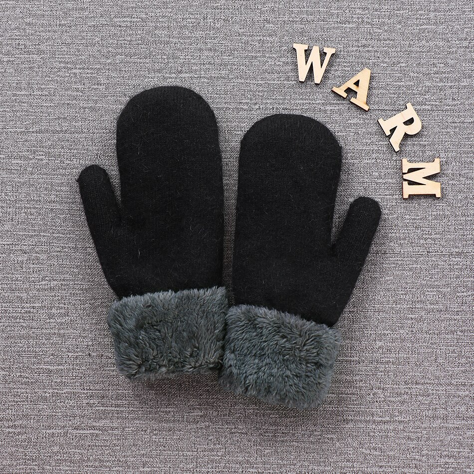 Winter Handschuhe für Große Mädchen warm Outwear Fäustlinge Erwachsenen betroffen Vlies Handschuhe Teenager freundlicher Anti Kalt Zubehör Schwarz Grau Beige