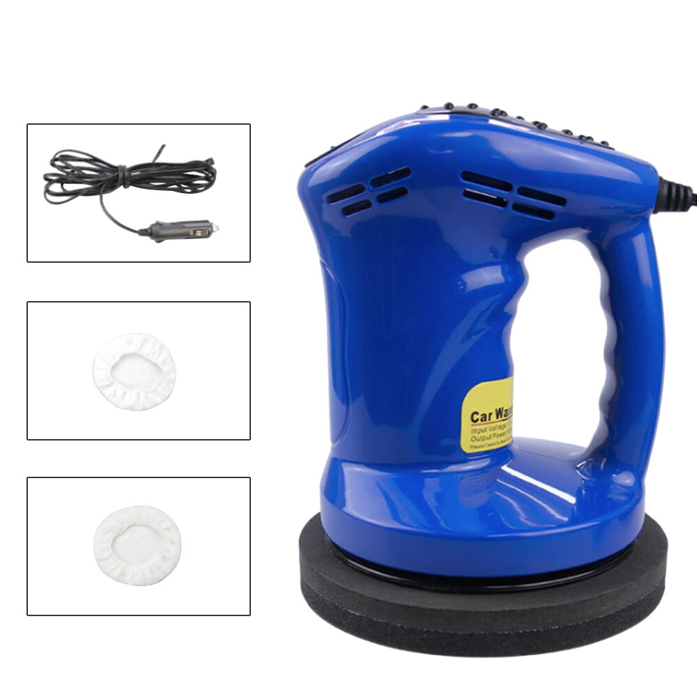 Máquina pulidora de coche DC12V 80W, herramienta eléctrica de alta velocidad, pulidora de cera 150x150x200mm: Blue