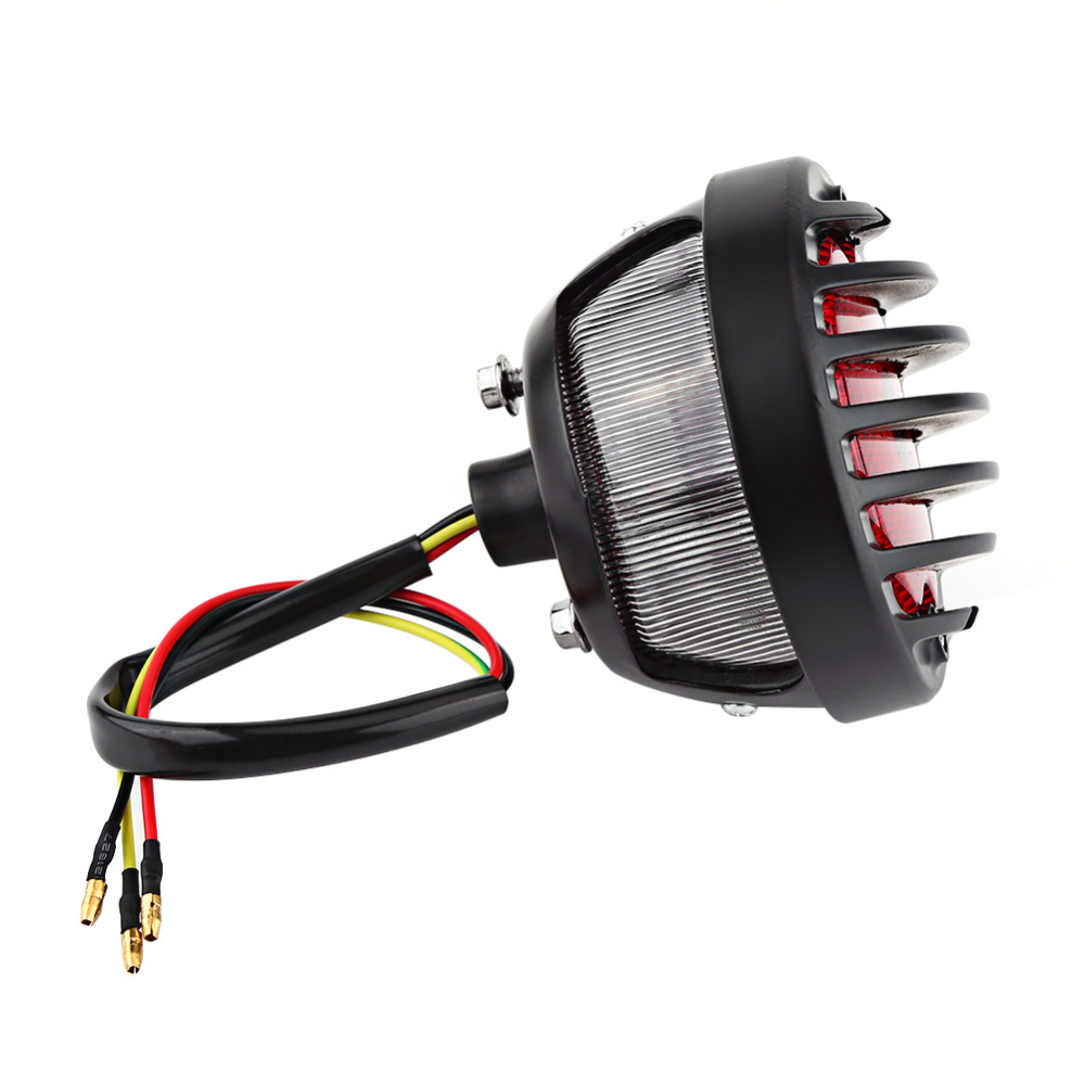 Round Motorcycle Tail Brake Light For Harley Bobber Chopper Scooters ATV 12V 20W Motorcycle Accessories