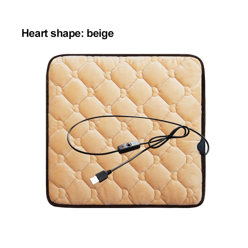 Keep Warm Car Heating Cushion Winter Car Mat Car Universal Seat Electric Heating Seat Cushion USB 5V Auto Electric Heating Seat: H