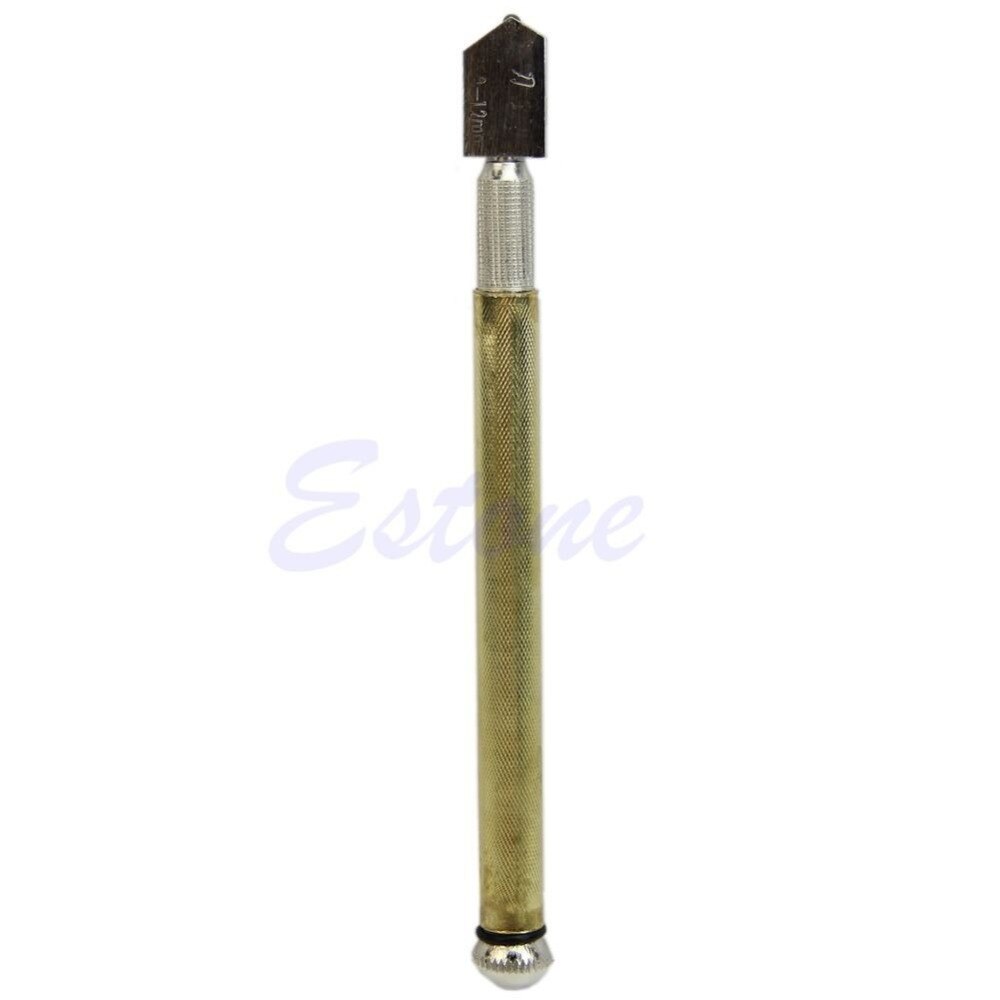 Herramienta de corte, punta de diamante, mango de Metal antideslizante, hoja de acero, cortador de vidrio para alimentación de aceite C15