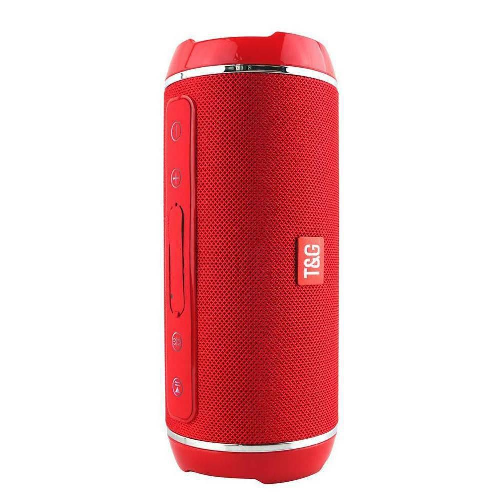 Haute puissance 40w sans fil Bluetooth haut-parleur étanche stéréo basse USB/TF/AUX MP3 Portable extérieur colonne lecteur de musique Subwoofer: red