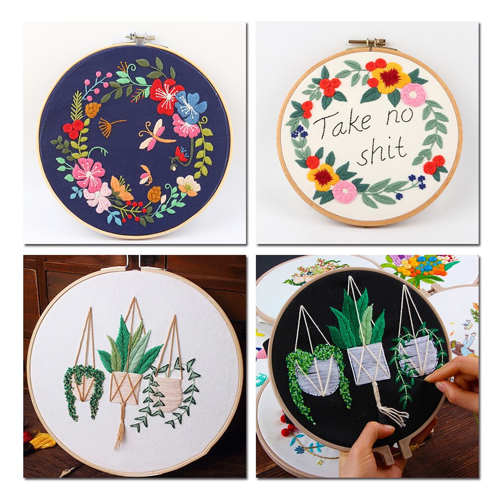 Circle Embroidery Kits, Embroidery Set, Needlework Embroidery, Cross Stitch Kits, Embroidery for Beginner, DIY Art Sewing Craft