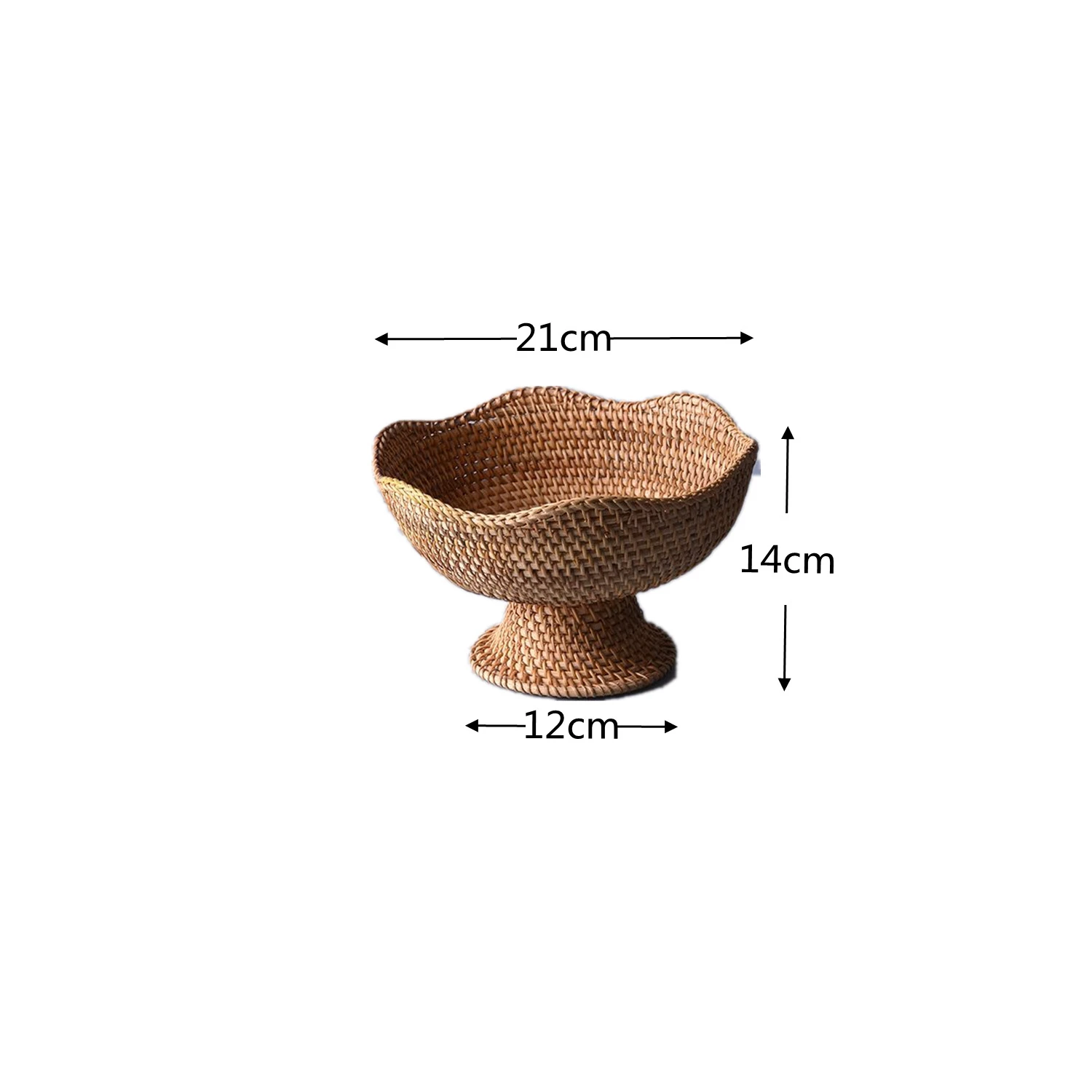 Rotan fruitmanden, rieten opbergschalen, natuurlijke geweven serveermanden, decoratieve manden voor het organiseren van spullen op het aanrecht.: Zwart