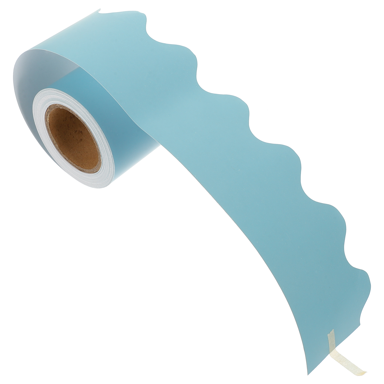 Blauwe decoratieve papierrand 10 m rol voor klaslokaal prikbord Glad oppervlak Slijtvast cartoonversiering schoolbord
