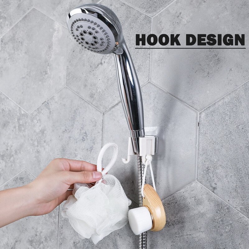 1Pcs Portable Shower Head Shelf Shower Head Rack Self Adhesive Plastic No Punch Shower Sprinkler Holder Bathroom Accessories