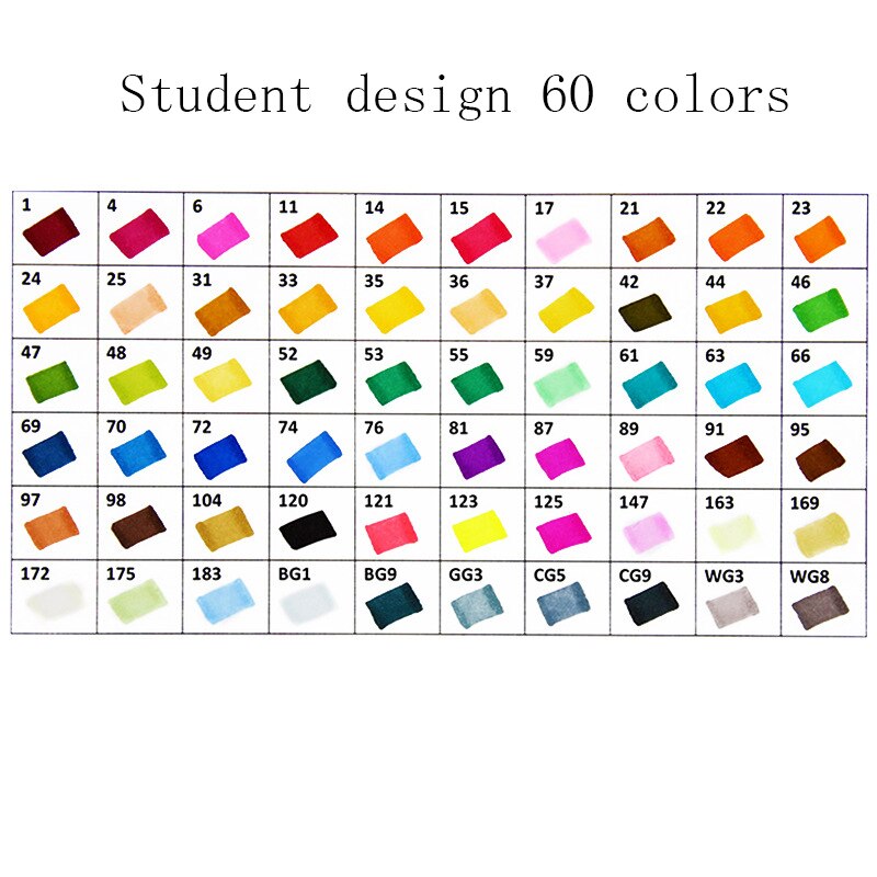 30/40/60/80 kleuren Art Markers Set Dual Head Alcohol Sketch Markers Pen Voor Manga Tekening markers Dsign Animatie Manga Trekken: Student design 60