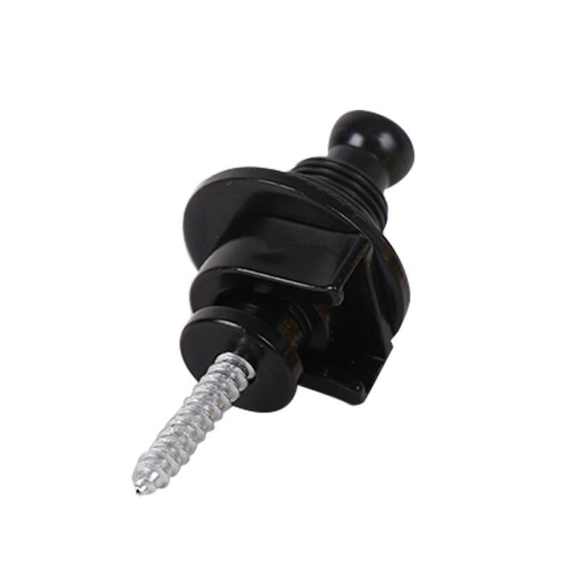 Alloy Copper Electric Guitar Strap Lock Button Anti-slip Belt Locks Nails Musical Instruments Accessories for Bass Guitar: Black