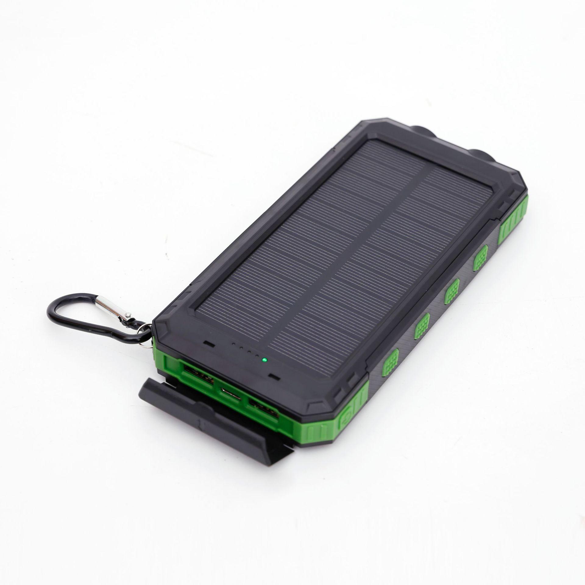 Outdoor zonne-energiebank Draagbare batterij met grote capaciteit Extern opladen Snel reizen Camping Mobiele telefoonoplader Waterdicht: Rood / Boven 100000mAh