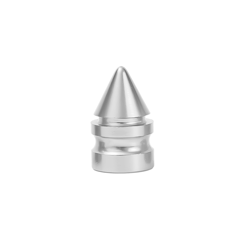 Car Tire Valve Caps Aluminum Alloy Tapered Dust Proof Covers for Auto Motorcycles Bike Tyre Valve Cap Accessories: Silver